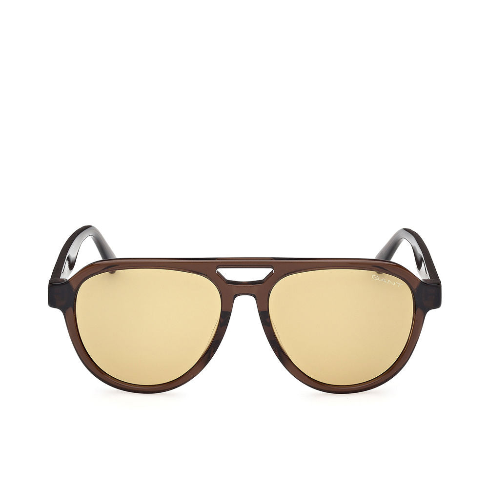 Brown acetate aviator sunglasses for Man, 56 mm lenses, 16 mm bridge
