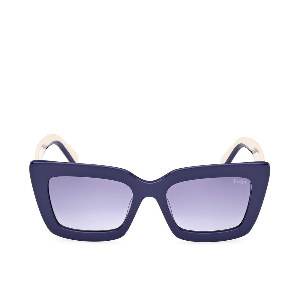 Lavender acetate square sunglasses with rectangular 54 mm lenses, 19 mm bridge, 140 mm temples