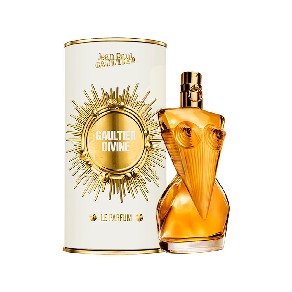 Gold-tone sculpted bottle shaped like a female silhouette, 30 ml perfume
