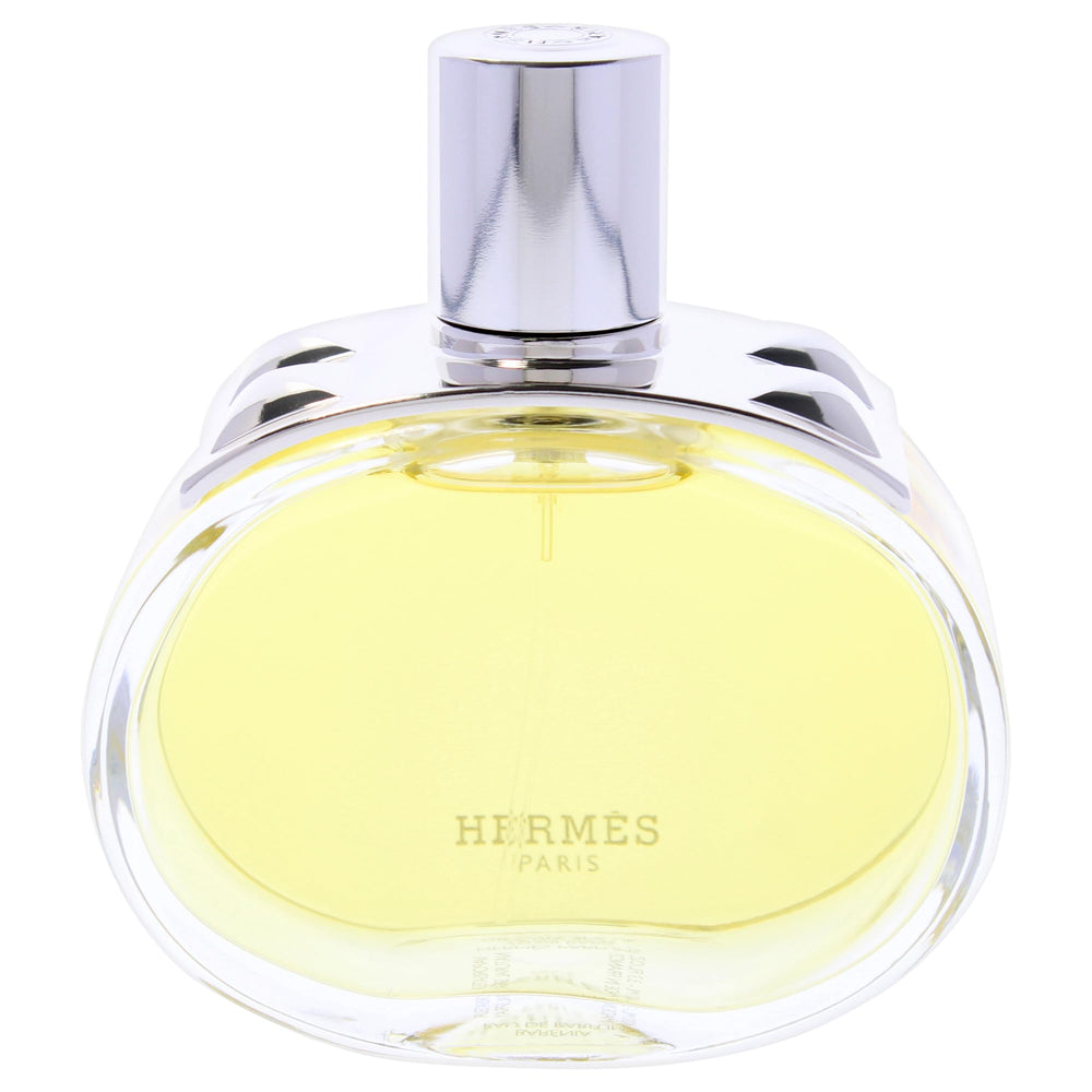 Sculptural heavy glass perfume bottle with metal plate and stud detail, 100 ml refillable
