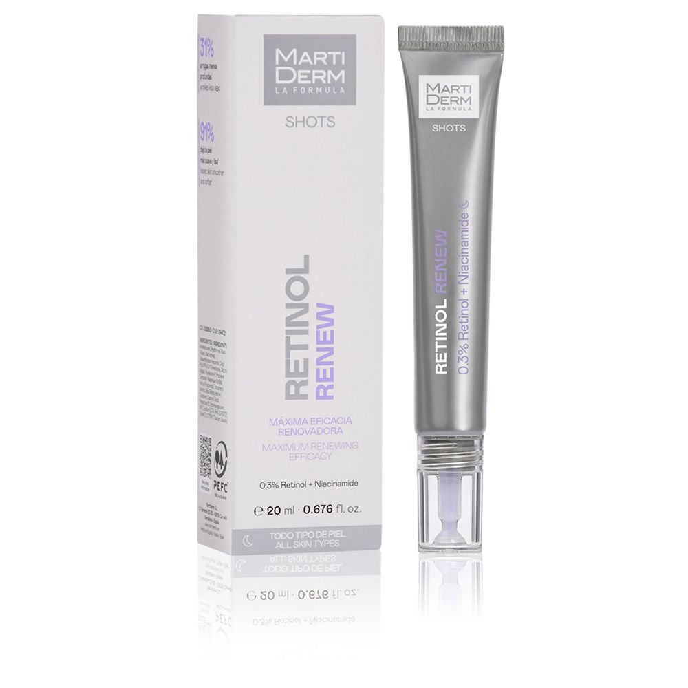 Sleek jar of Martiderm retinol balm for nighttime skin renewal