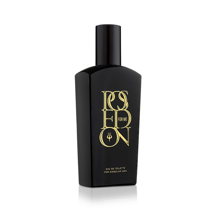 Glass bottle of woody-citrus eau de parfum with cedar and bergamot notes
