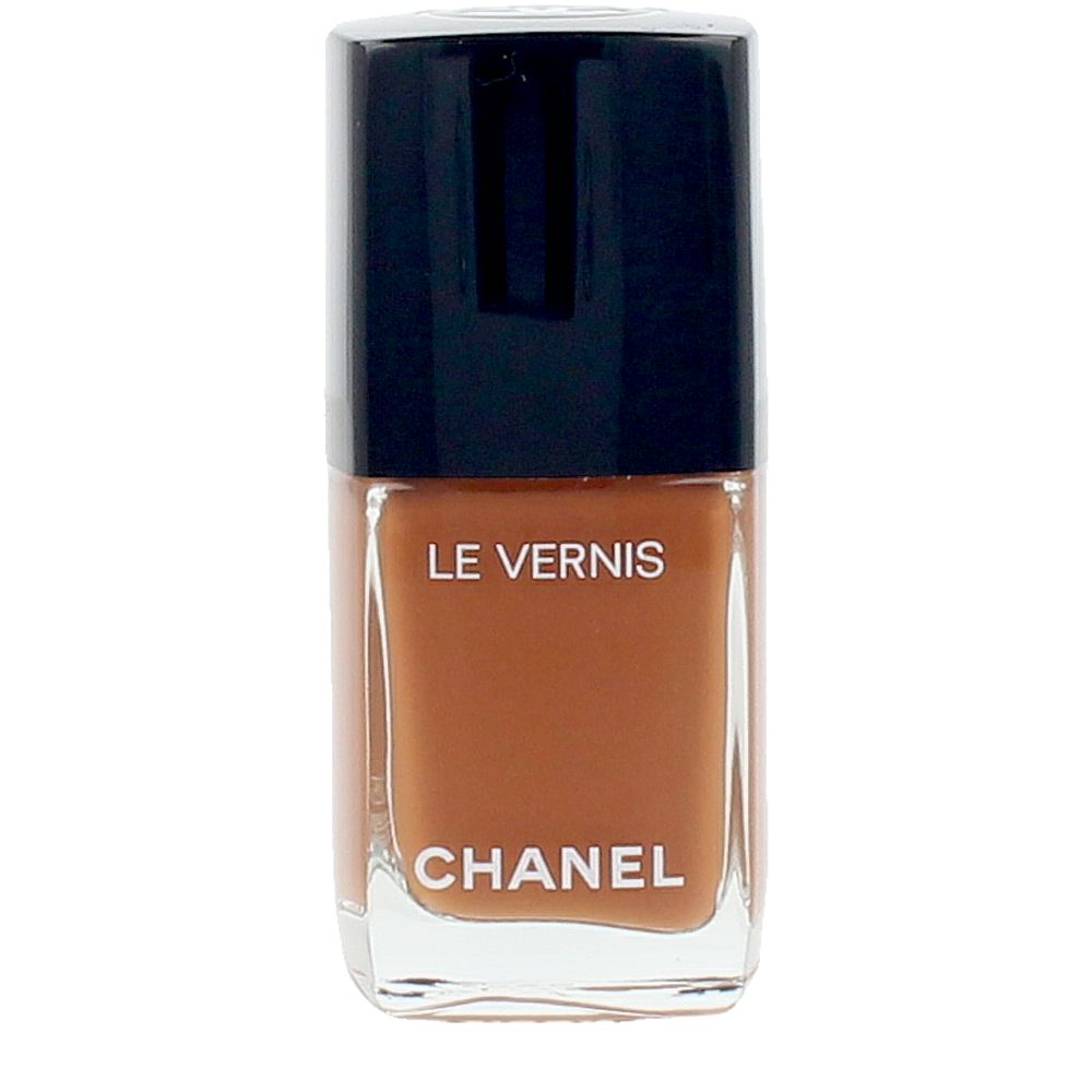 13 ml satin brown nail lacquer bottle with precision brush, Unisex shade