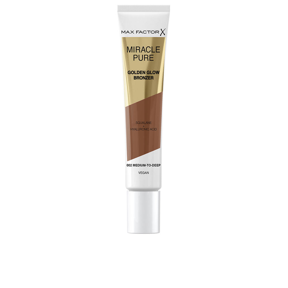 15 ml cream bronzer tube, medium–deep shade, silky finish