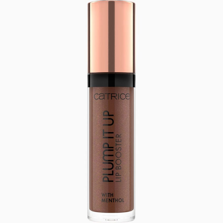 3.5 ml brown glossy lip gloss tube with doe-foot applicator, non-sticky finish