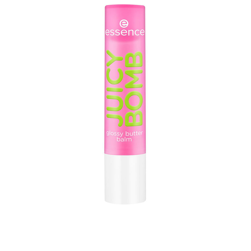 Pink glossy lip balm in click tube, 2.5 g, sheer fruit tint