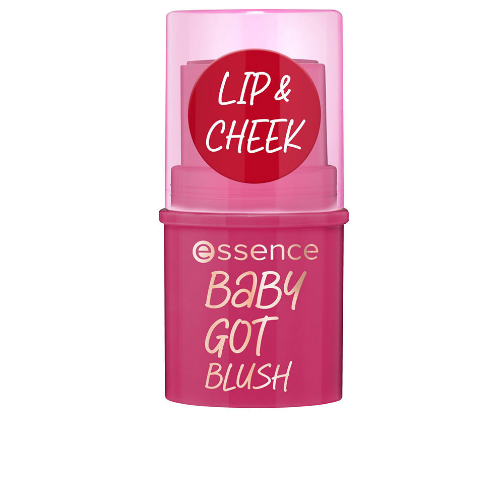Cherry cream blush stick in slim tube, 5.5 g, deep pink-red shade