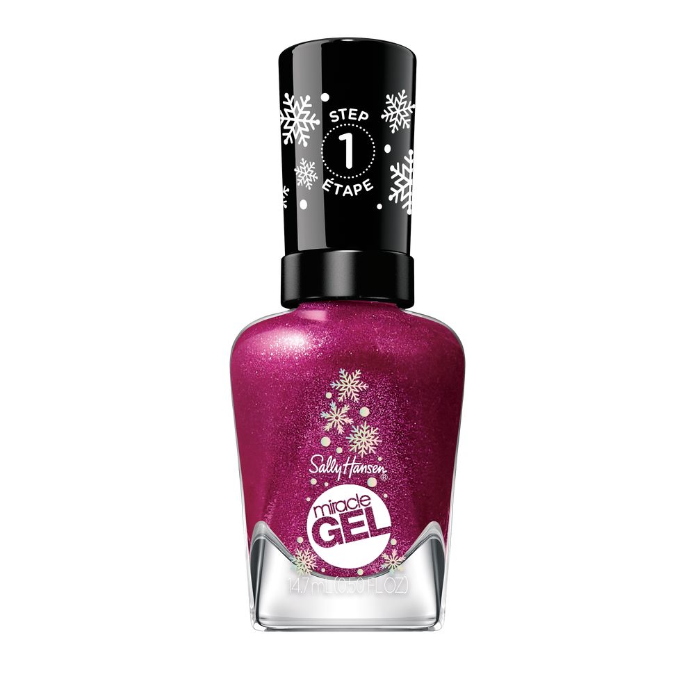 Deep garnet gel-finish nail polish bottle, 9.17 ml, glossy finish
