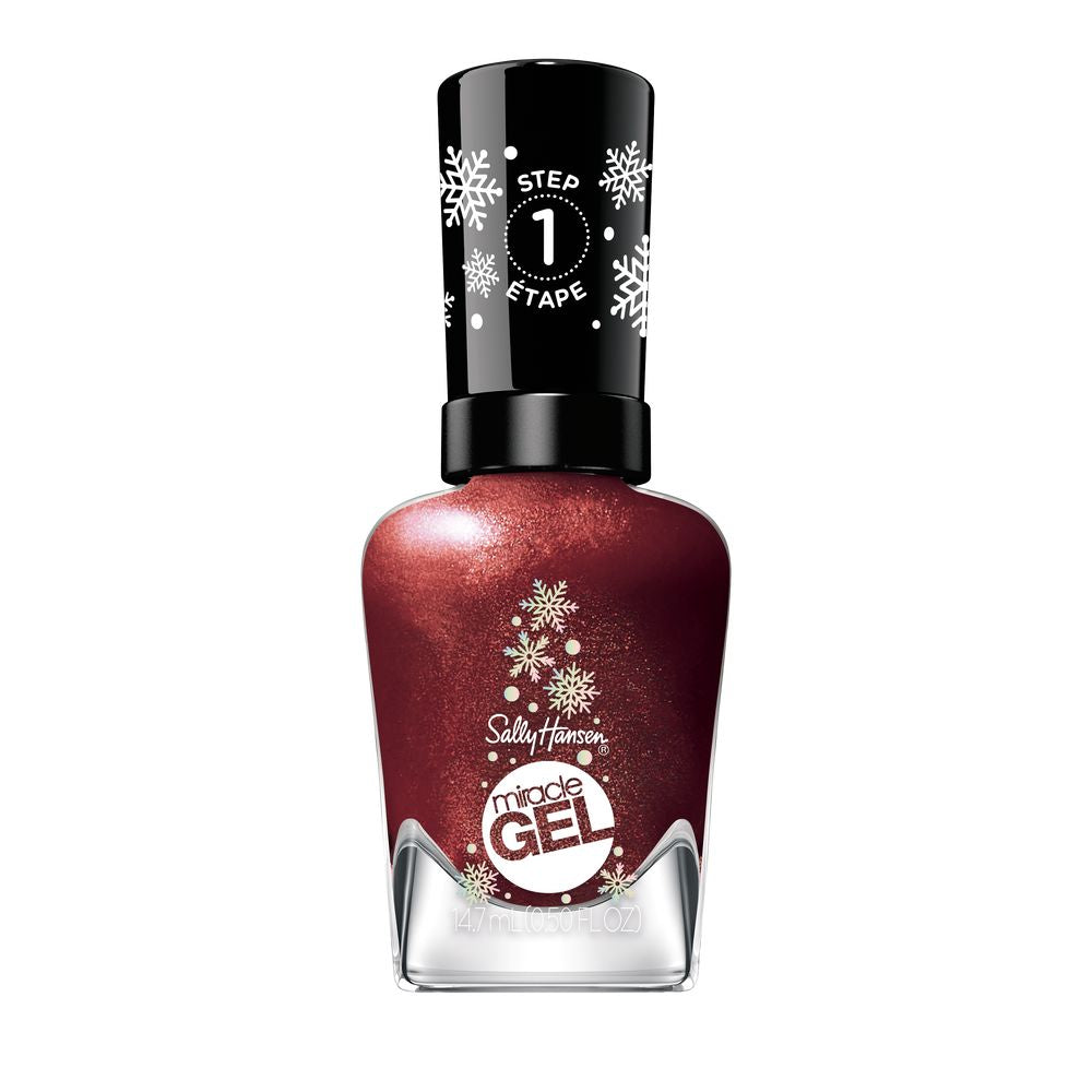 Deep garnet-brown gel-effect nail polish bottle, 9.17 ml, Unisex