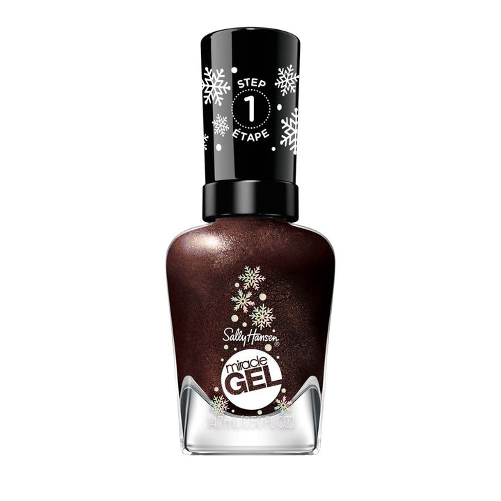 Warm brown gel-effect nail polish bottle, 9.17 ml, Hot Cocoa Cuddles