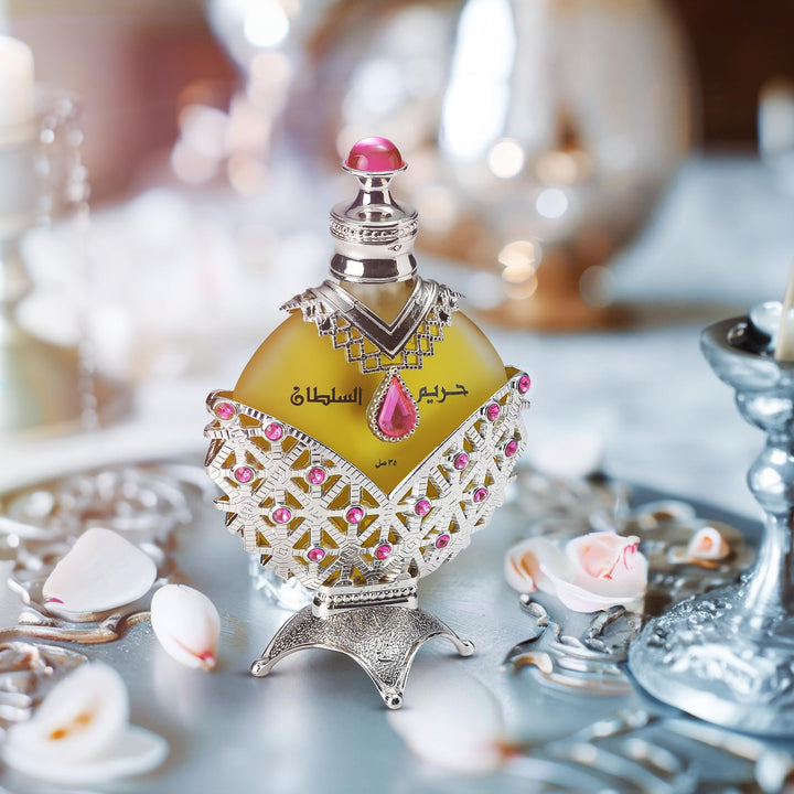 35 ml silver-hued perfume oil bottle, aromatic oriental fragrance for Women