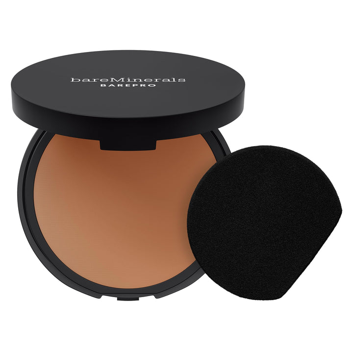 Compact powder foundation in shade 45‑Medium Deep Neutral, 8 g, matte finish