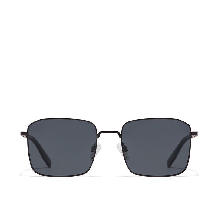 Black square metal sunglasses, polarised lenses, 47mm diameter, 19mm bridge, 145mm temples
