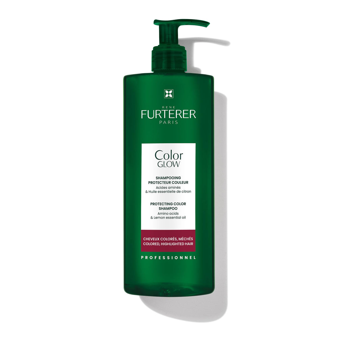 500 ml pump bottle of citrus-scented shampoo for dyed hair, creamy emulsion