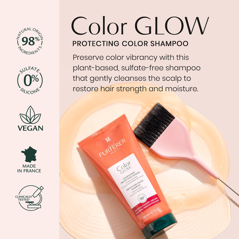 500 ml pump bottle of citrus-scented shampoo for dyed hair, creamy emulsion
