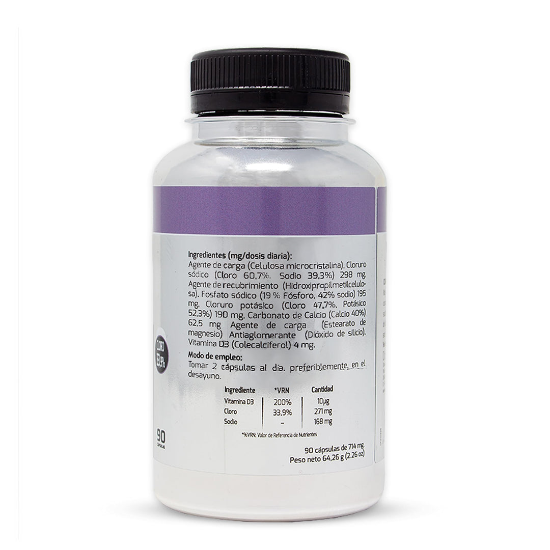 Drasanvi Plastic dietary supplement bottle with black screw cap, purple label, silver accents, logo, nutrition icons