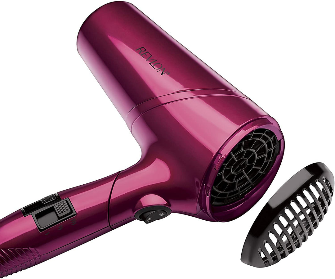 Oval ceramic hot air brush with mixed bristles, compact head, and long swivel cable