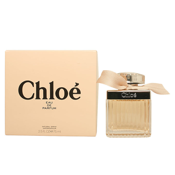 Glass 75 ml perfume bottle with soft pink liquid, floral-oriental fragrance