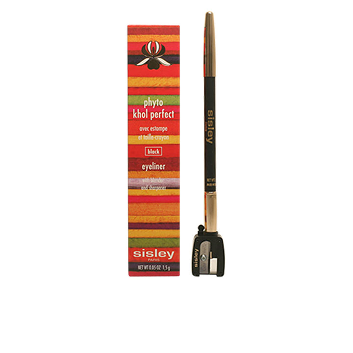 Slim black kohl eyeliner pencil, creamy metallic finish, 1.2 g, Unisex