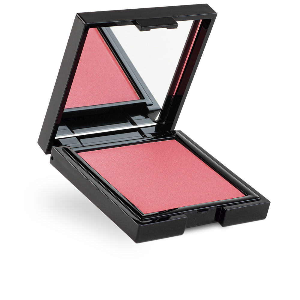 Sensilis Square pink cream-to-powder blush in plastic compact with built-in mirror, pressed powder finish