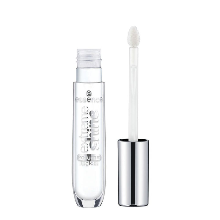 Small 5 ml clear gloss tube with high-shine pink gel, recycled-plastic cap