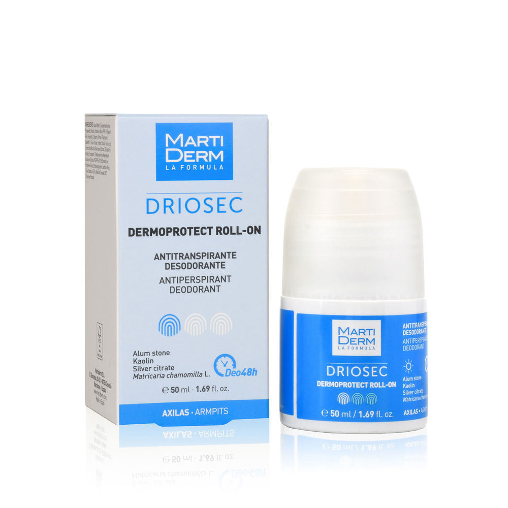 Martiderm roll-on deodorant bottle, daily antiperspirant for all skin types