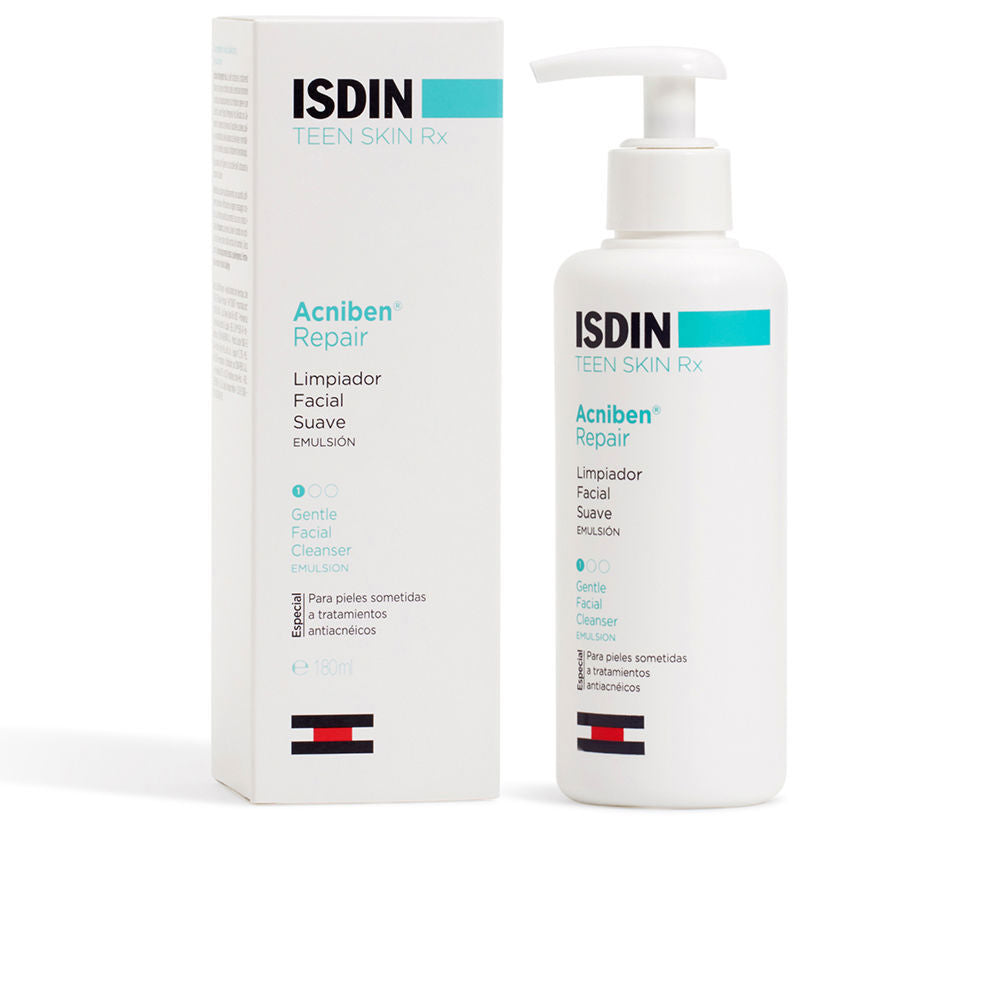 Isdin ACNIBEN mild, soap-free facial cleanser for sensitive, acne-treated skin