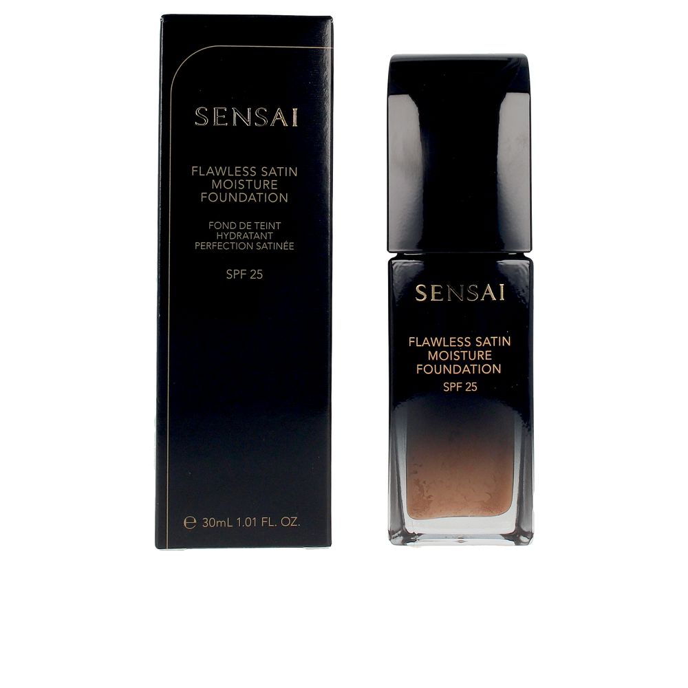 30 ml bottle of satin moisture hydrating foundation, shade FS205-Mocha Beige