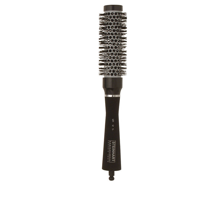 Ceramic ionic round hair brush with black handle, nine barrel sizes, European plug