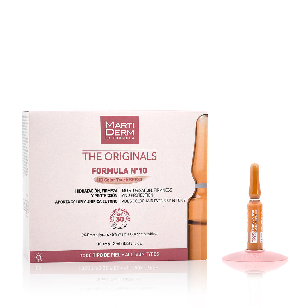 Single-dose 2 ml tinted SPF30 ampoule with Vitamin C and proteoglycans, Unisex