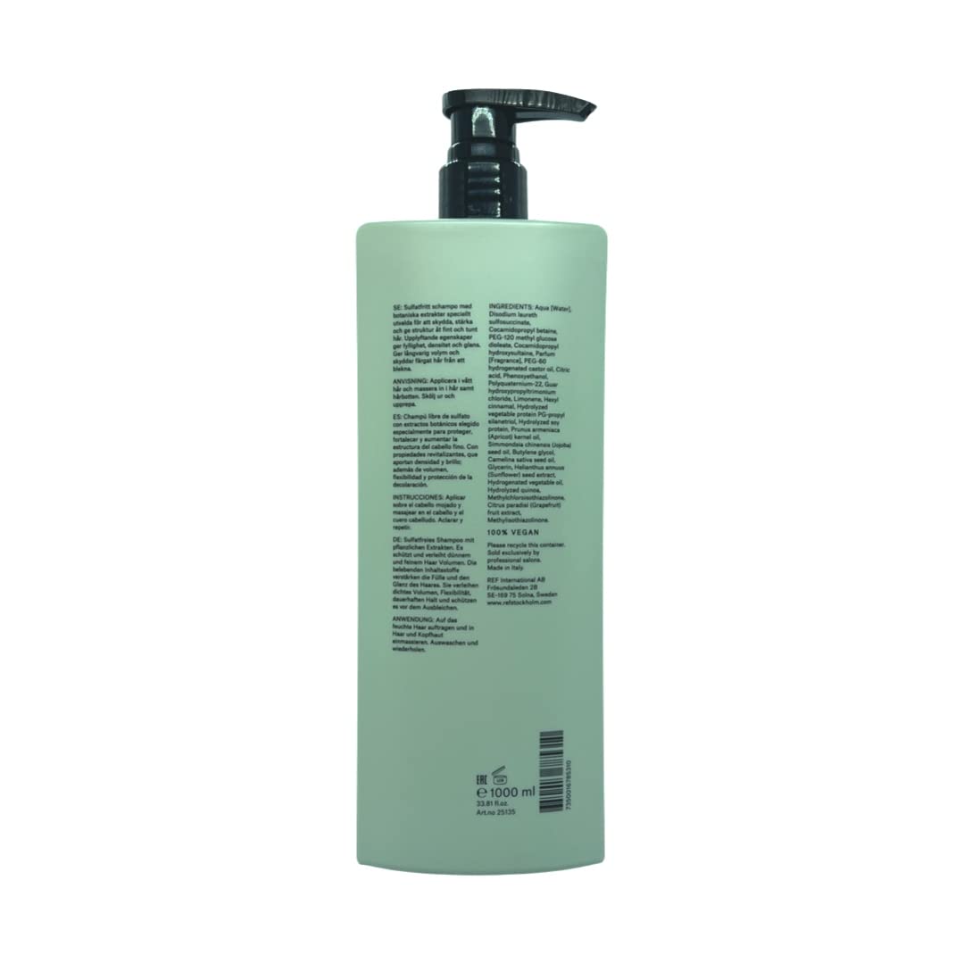 Bottle of volumising, sulfate‑free shampoo for Unisex fine hair, 1000 ml