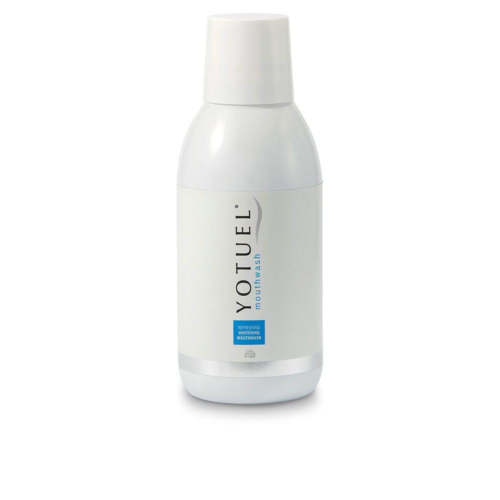 Bottle of Yotuel restorative fluoride mouthwash for enamel and gum care