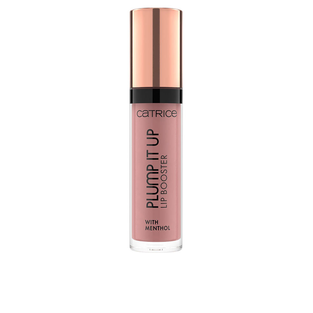 Small 3.5 ml brown lip gloss tube with gloss wand, cooling menthol formula