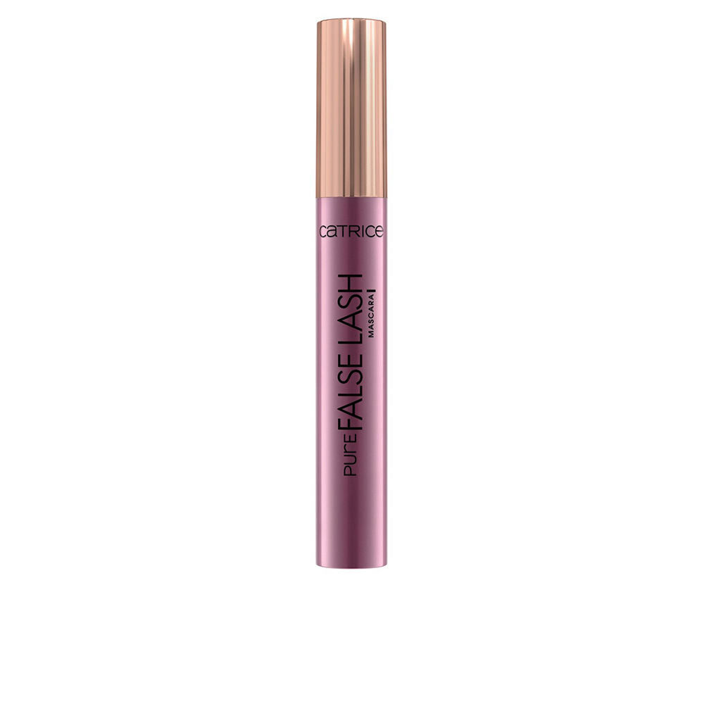 Catrice Pink and rose gold cylindrical plastic mascara tube with metallic cap and vertical printed brand name