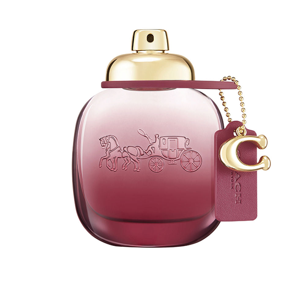 50 ml floral Eau de Parfum bottle with rose-toned glass and signature charm
