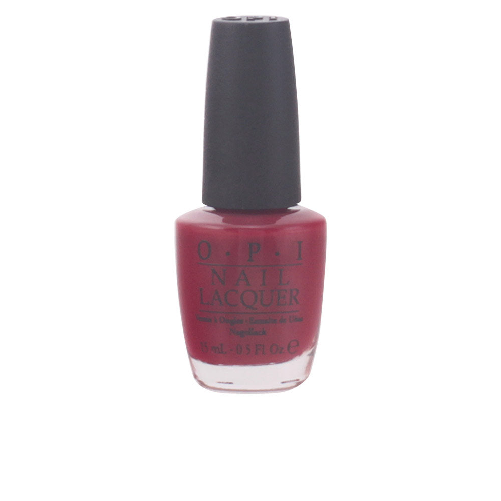 Bottle of Malaga Wine nail lacquer, 15 ml, deep red cream finish