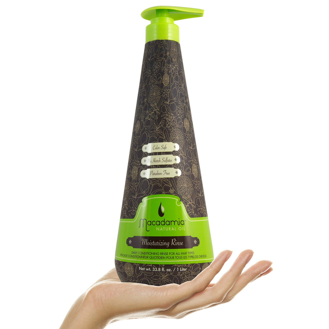 1000 ml pump bottle of hydrating conditioner with macadamia and argan oils