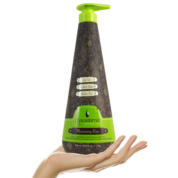 1000 ml pump bottle of hydrating conditioner with macadamia and argan oils