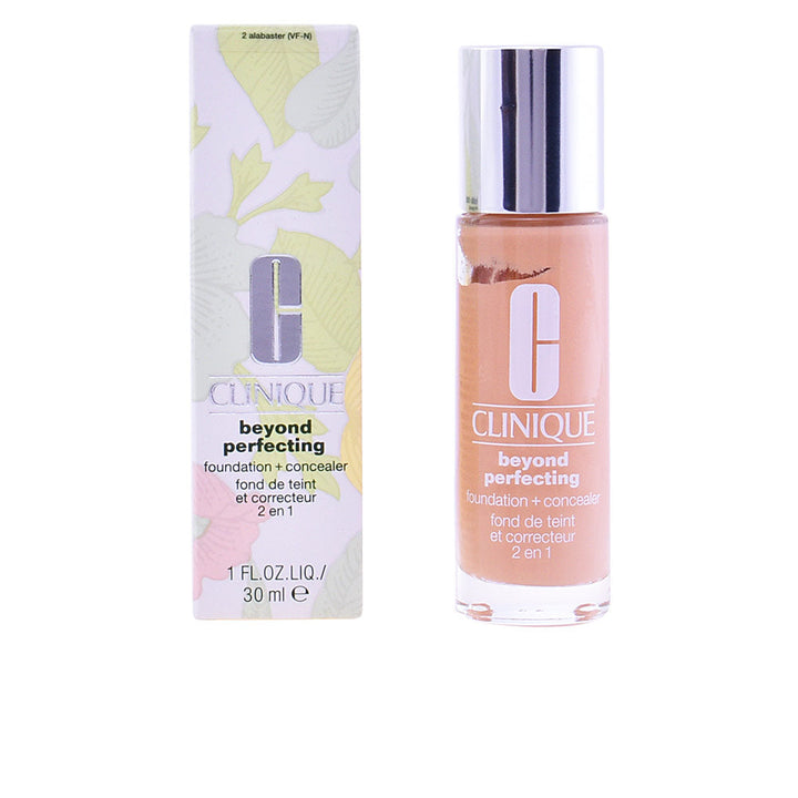 30 ml pump bottle of light-cream hybrid foundation and concealer, shade 11-honey