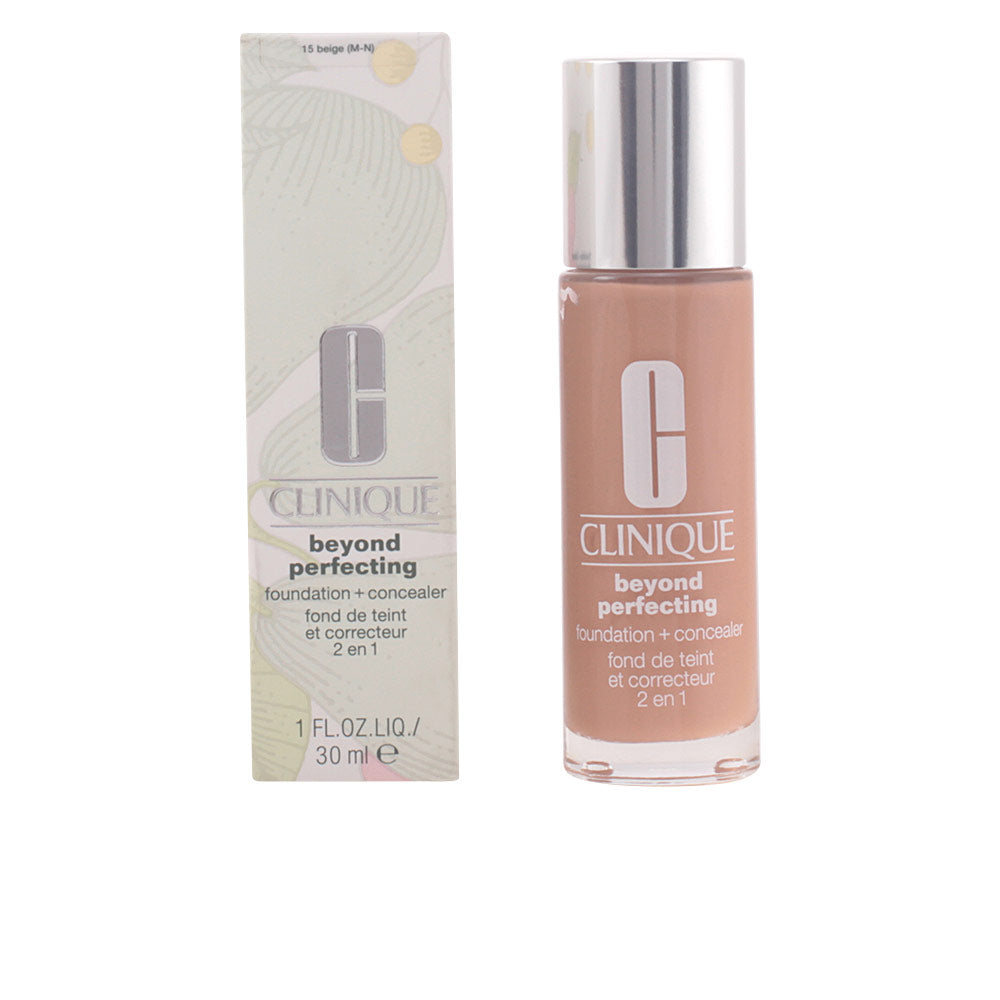 30 ml pump bottle of light beige fluid foundation and concealer, Unisex