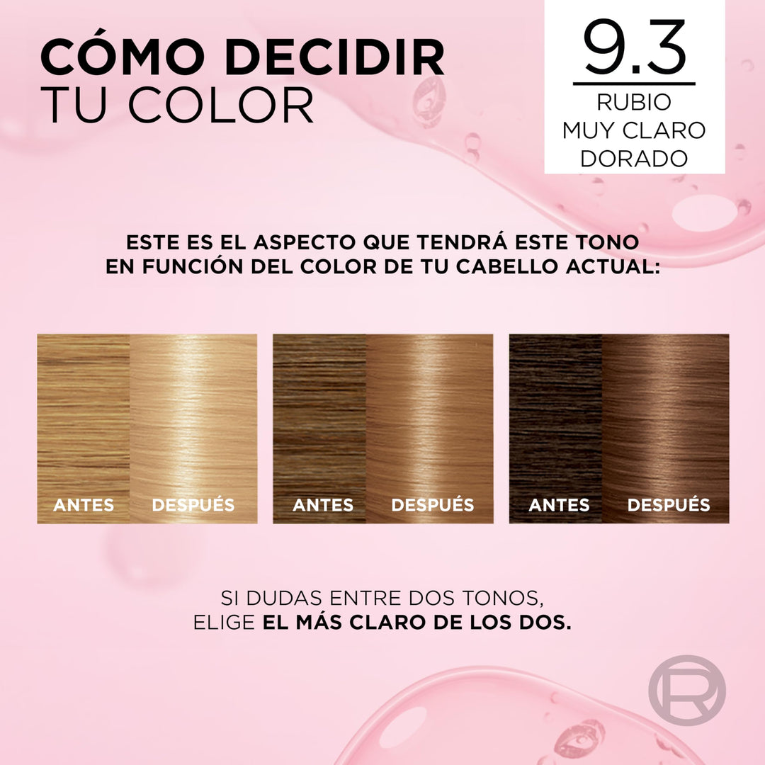 192 ml permanent cream hair colour kit in light golden blonde, full grey coverage, Unisex