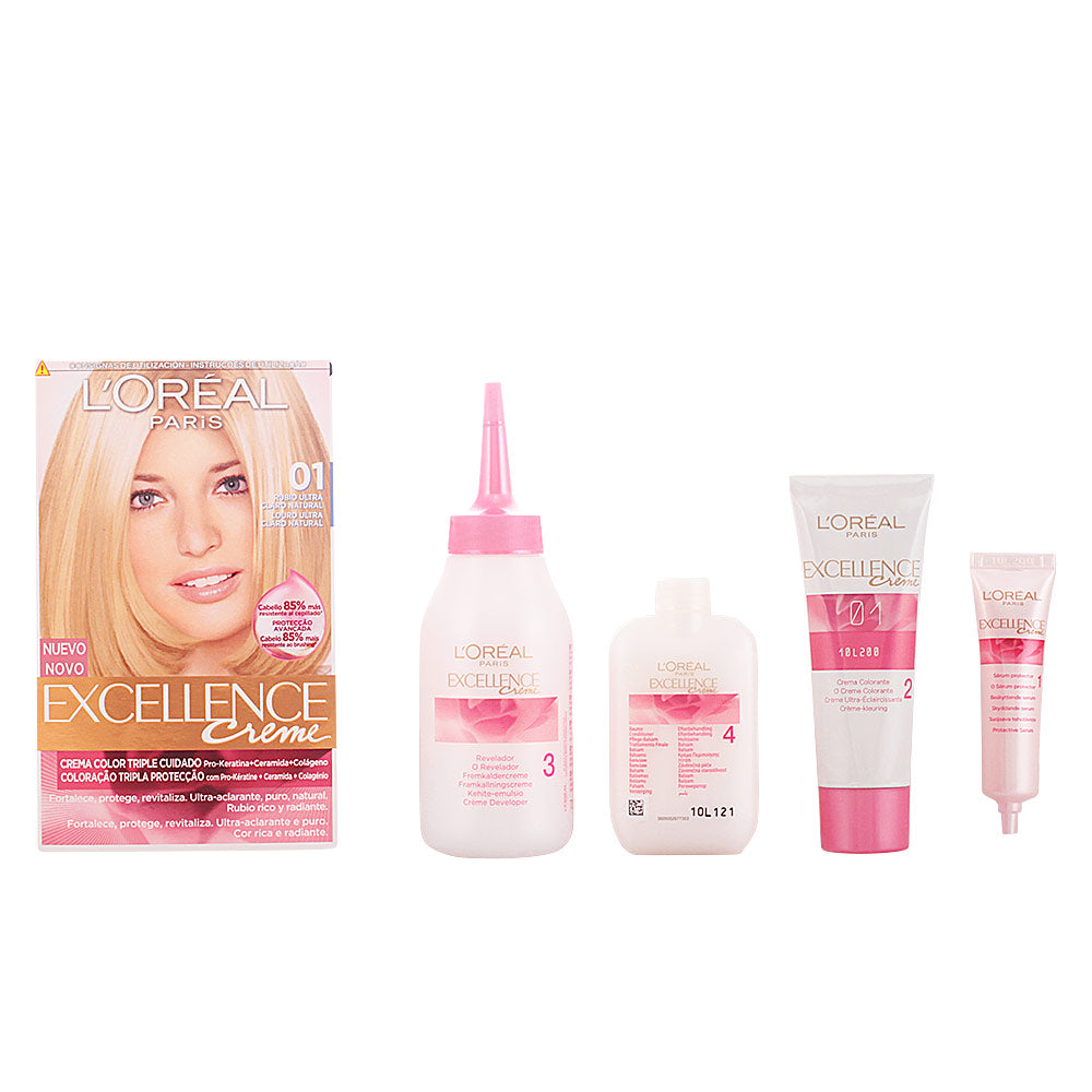 192 ml hair colour cream kit in ultra‑light natural blonde, full grey coverage, Unisex