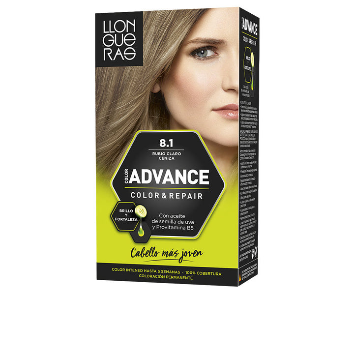 Tube of dark ash blonde permanent hair colour cream, shade 8.1, with developer and treatment