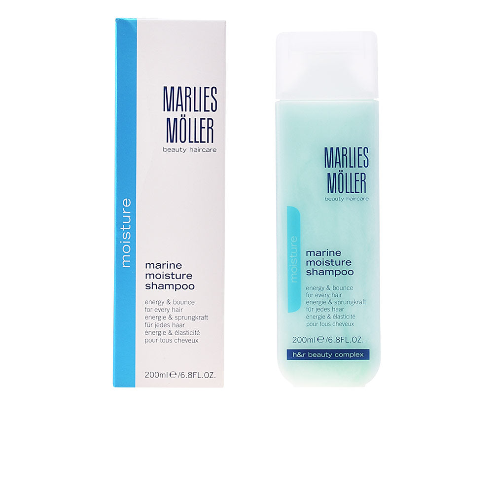 200 ml blue-green Marine Moisture shampoo bottle with avocado and marine extract