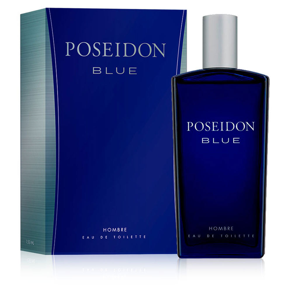 150 ml bottle of woody‑citrus Eau de Toilette for Man, blue glass bottle