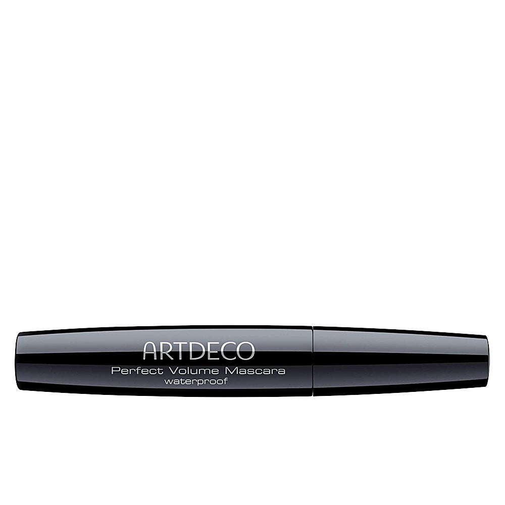 Artdeco Black waterproof mascara in cylindrical shiny plastic tube with printed brand name and product description
