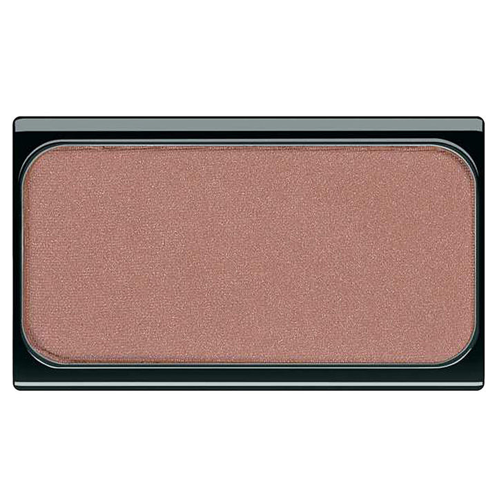 Round magnetised red‑orange powder blusher pan, 5 g, matte finish