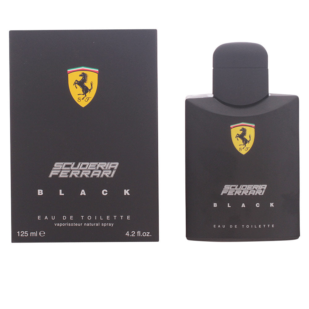 Matt black 125 ml bottle; citrus-spice fougère for Man, amber-cedar base