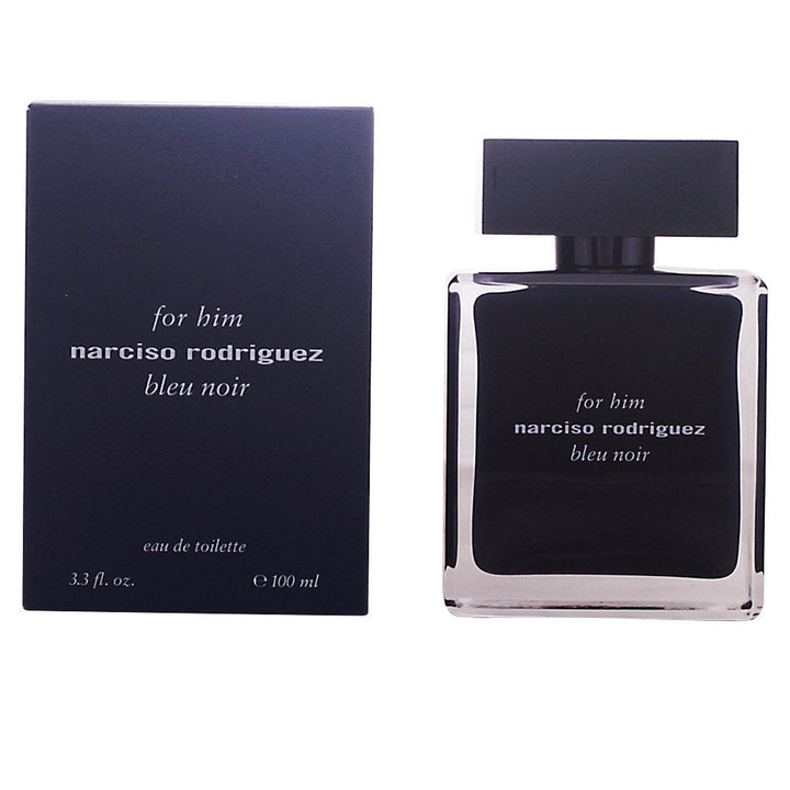 Dark blue glass bottle of Bleu Noir eau de toilette, 50 ml, woody-spicy fragrance