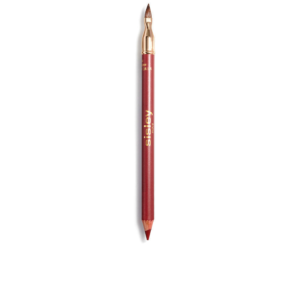 Burgundy creamy lip pencil with matching barrel and small blending brush, 1.45 g, Unisex